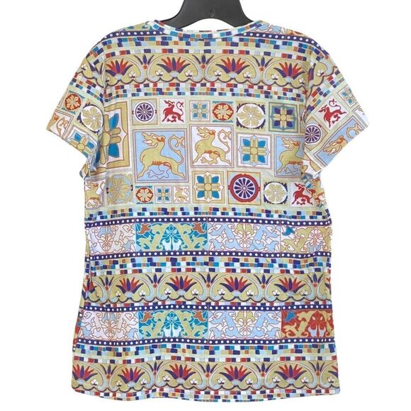 Gallery Collection Hearst Castle Mosaic Design Allover Print T Shirt Sz M - Picture 7 of 8